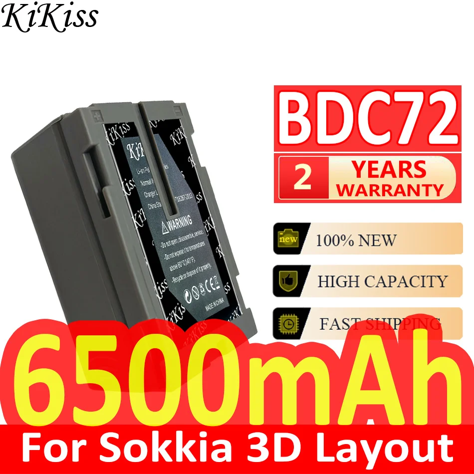 

Мощная батарея 6500 мАч KiKiss BDC72 для 3D навигатора Sokkia, внешний навигатор, лазерная фотография, внешняя фотостанция