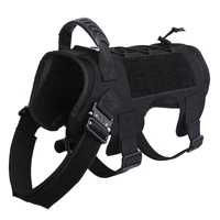 tactical dog vest military hunting shooting cs army service dog vests nylon pet vests airsoft training molle dog vest harness