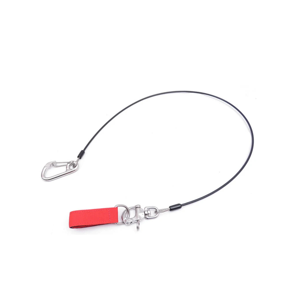 

Diving Lanyard Rope Carabiner Swivel Snap Loose Safety Cable Security Reflective Wristbands Underwater Freediving Wrist Strap