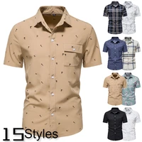 2022 new mens fashion printed shirts everyday casual shirts business office shirts european size