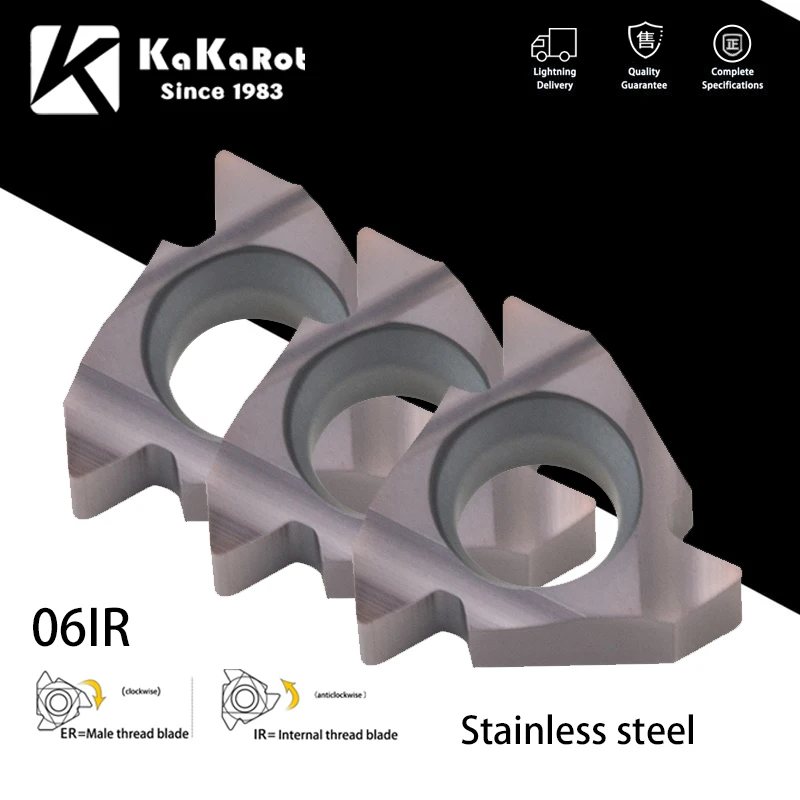 Резьбовая вставка 06IR 0,5/0,75/1,0/1,25/1,5/1,75 ISO A55 A60 шаг карбидная резьба вставка резьба SNR CNC токарная сталь