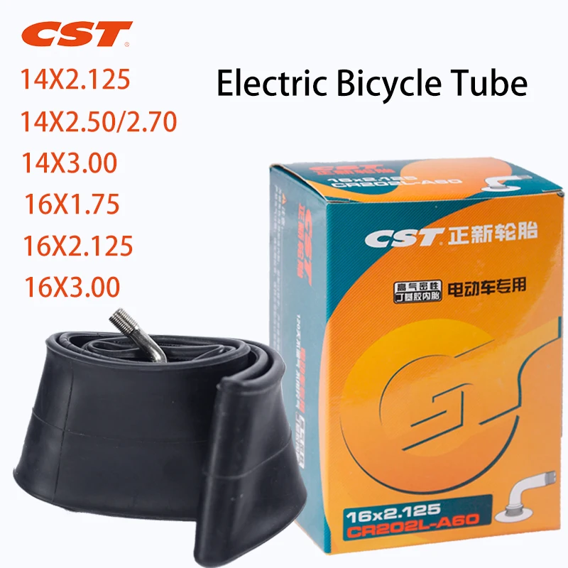 CST 14 16 18 20" Electric Bike Tires 14X2.50 Bend gas nozzle