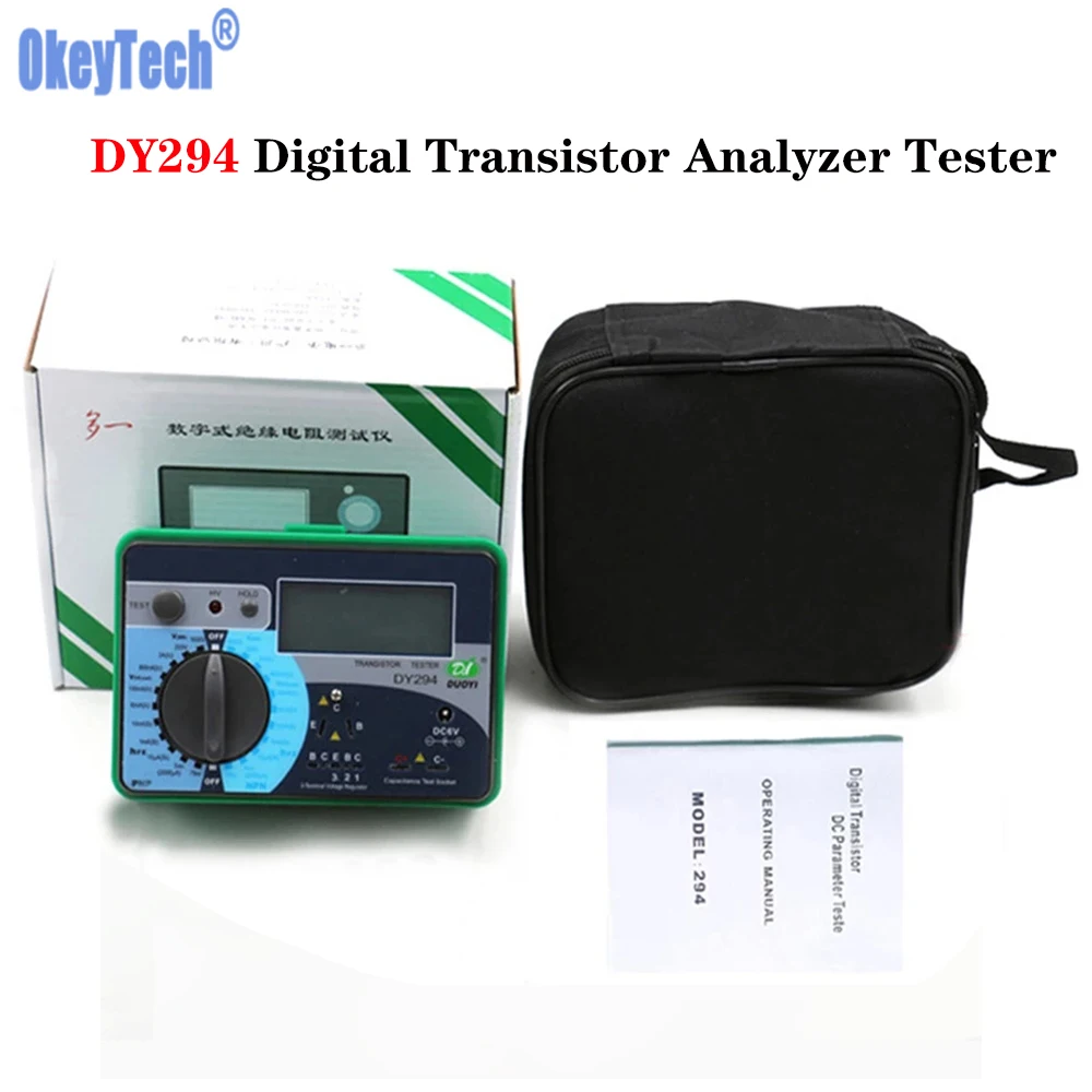 

DY294 Digital Transistor Analyzer Tester Multifunction Semiconductor Test 1000V Reverse Voltage Capacitance SCR FET Tester