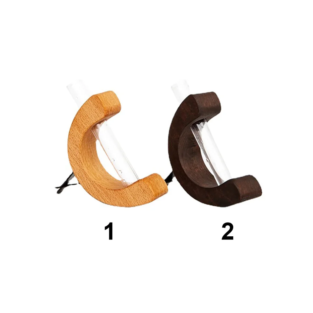 

Car Flower Vase Clip Holder Wooden Ornament Decorations Accessories 9.5 X 5.5 X 3cm Long-lasting Glass Tube For Fresh Plants