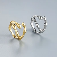 tulx fashion minimalist irregular finger rings creative geometric punk opening rings for women girls party jewelry