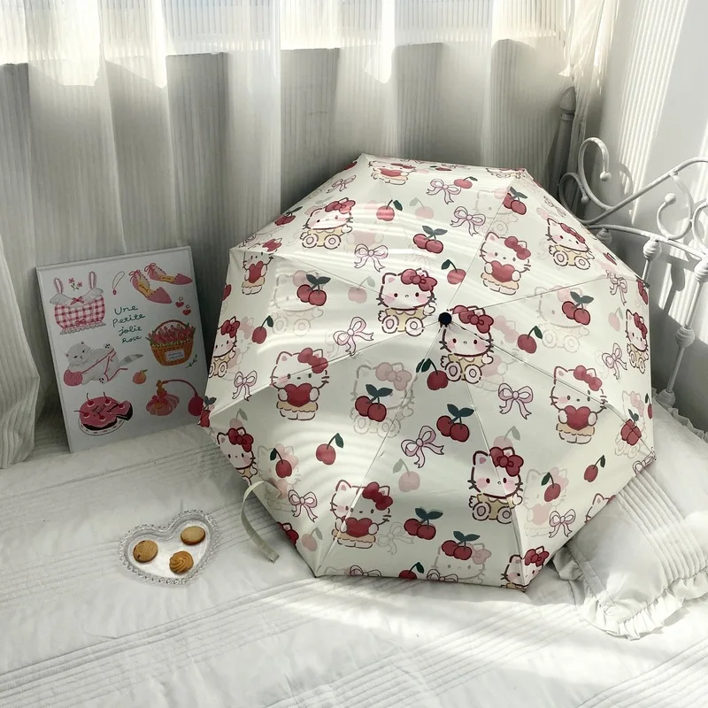 Hello Kitty Sanrio Kuromi полностью автоматический ручной зонт складной зонтик от солнца