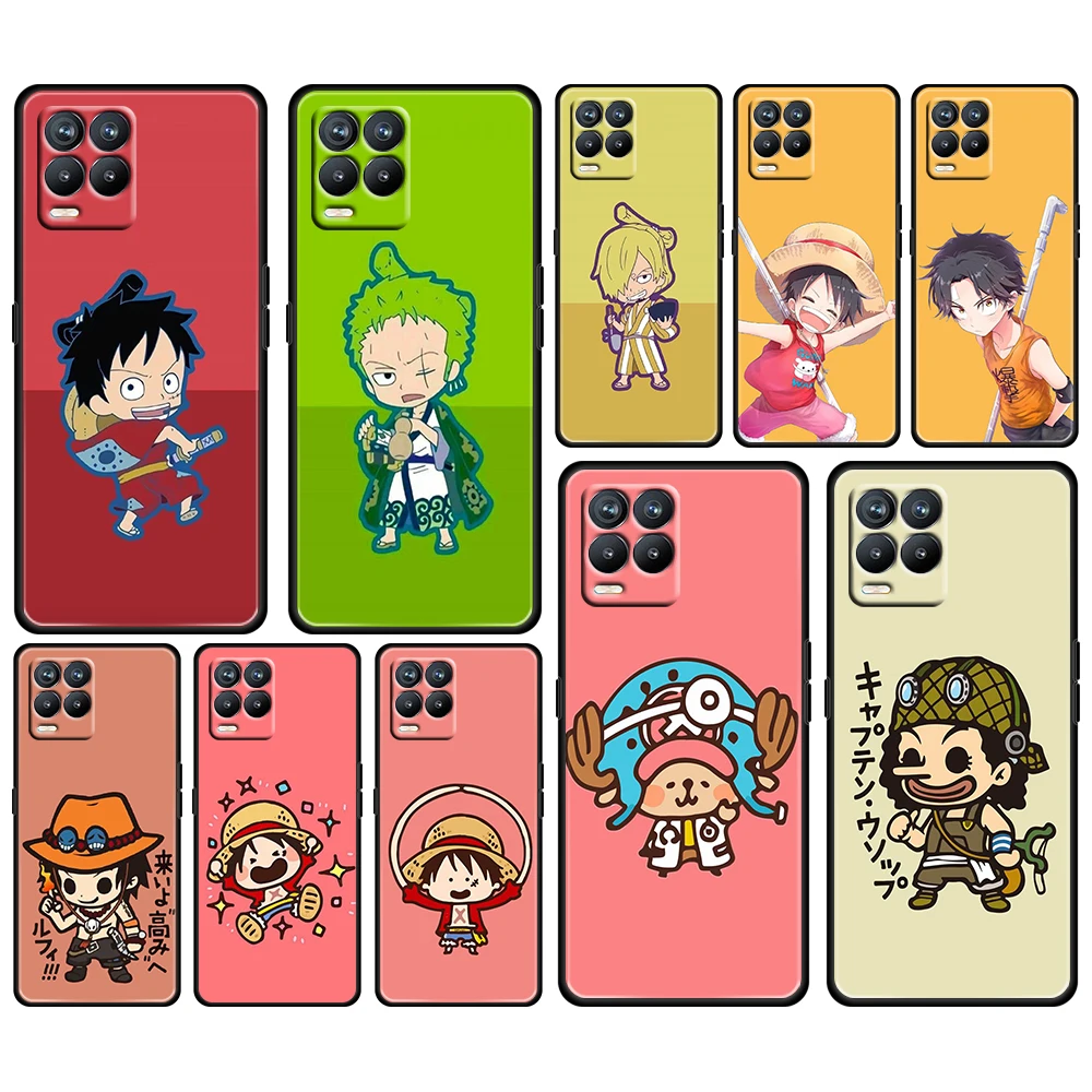 

One Piece Cartoon Mini For OPPO Realme GT Neo Master Edition 9i 8 7 Pro C21S Narzo 30 5G Fundas Soft Black Phone Case Cover Capa