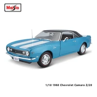 maisto 118 1968 chevrolet camaro z28 coupe classic car alloy car model static die casting model collection gift toy gift