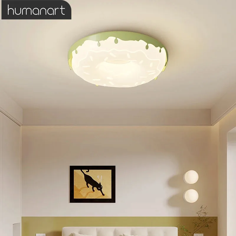 Потолочный светильник круглый красочный пончик лампа для спальни кухни