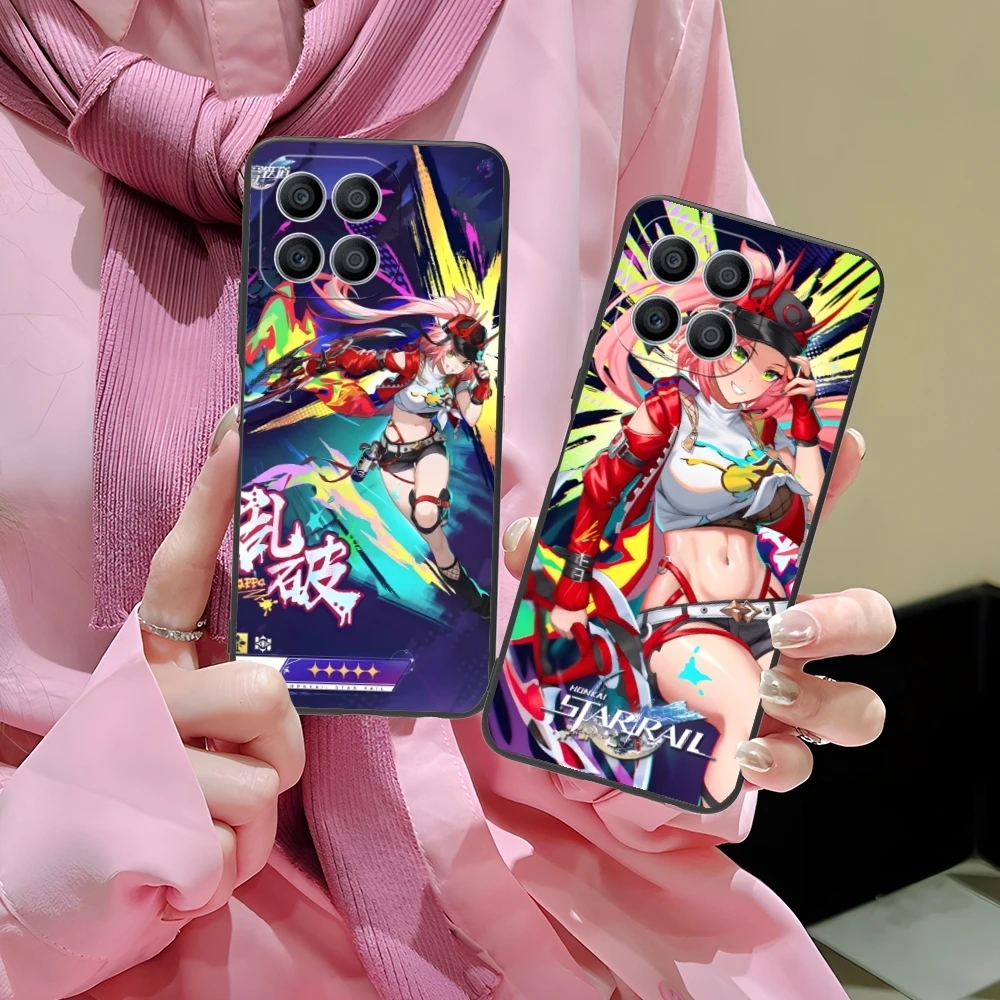 Honkai Star Rail Rappa Mobile Phone Case for Huawei Honor 90 80 70 60 50 30 20 10 9 8 7 Pro S SE Lite 5G Black Cover Shell
