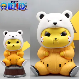 2styles One Piece Gk Sitting Pouting Angry Pika Bear Bebo Bear Pikachu Cos Collectible Figure Decorative Model Cute Gift Toy