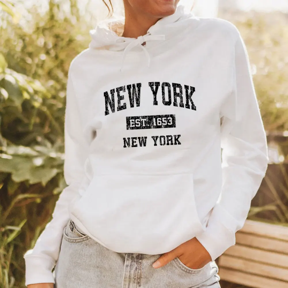 

New York City New Arrival Women Hoodies Unisex 100%Cotton Autumn Winter Casual Pullovers Long Sleeve Hooded Top Country Life Top