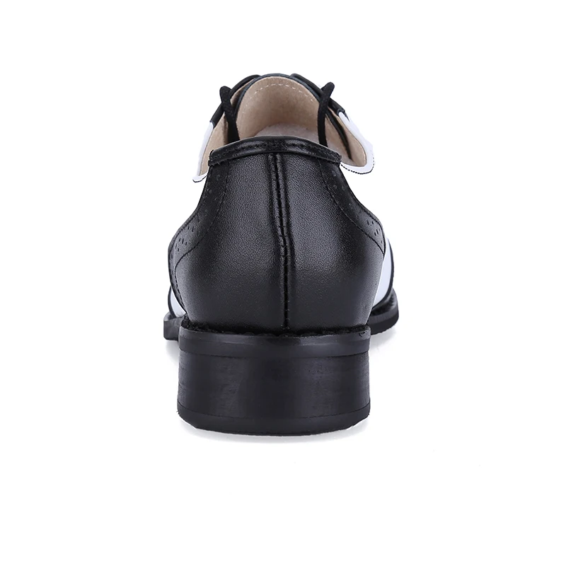 Женские повседневные туфли для женщин классические черные белые из натуральной