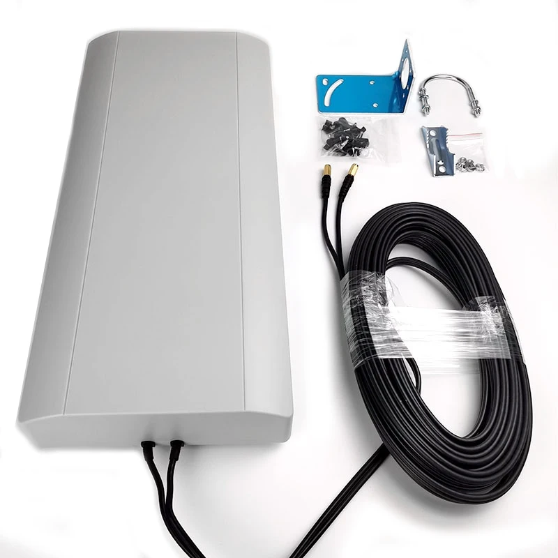 

4G 5G Router CPE Outdoor Signal Enhancement Receiving Waterproof Antenna External 3-10km Far TS9 SMA Interface 10M Cable 18dBi
