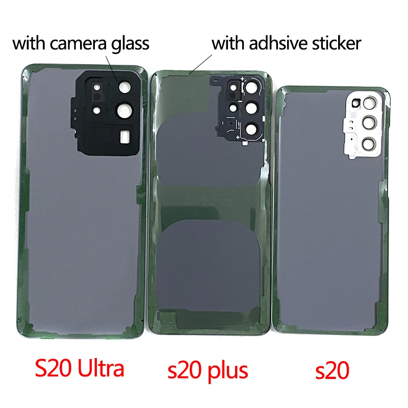 

Glass Rear Cover For Samsung Galaxy S20 Ultra S20U G988 G980 S20 Plus S20+ G985 Housing Battery Back Case Lid Door Camera Lens