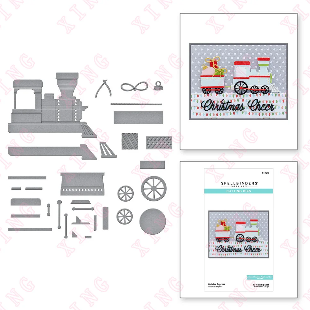 

Newest Holiday Express Etched Dies Scrapbook Diary Decoration Embossing Template Diy Gift Card Handmade Craft Metal Cutting Dies