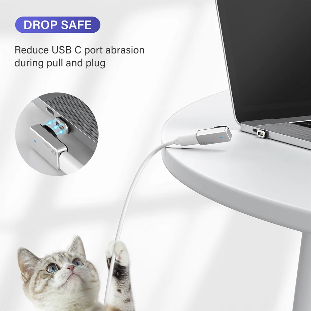 Магнитный адаптер 140 Вт USB C 24 контакта PD быстрая зарядка Тип магнитный