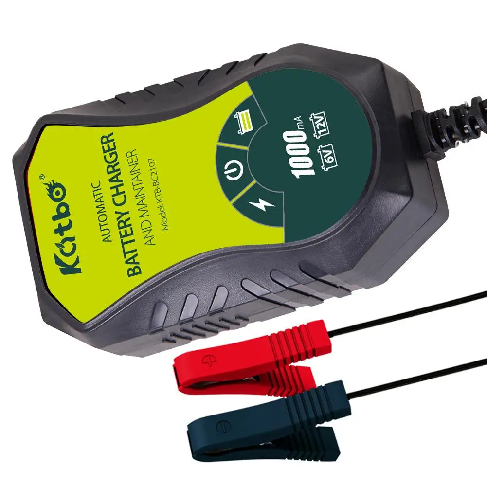 

6V1A 12V1A Smart Battery Charger Motorcycle Car Battery Charging Adapter Battery Chargers For Calcium Batteries Gel Agm