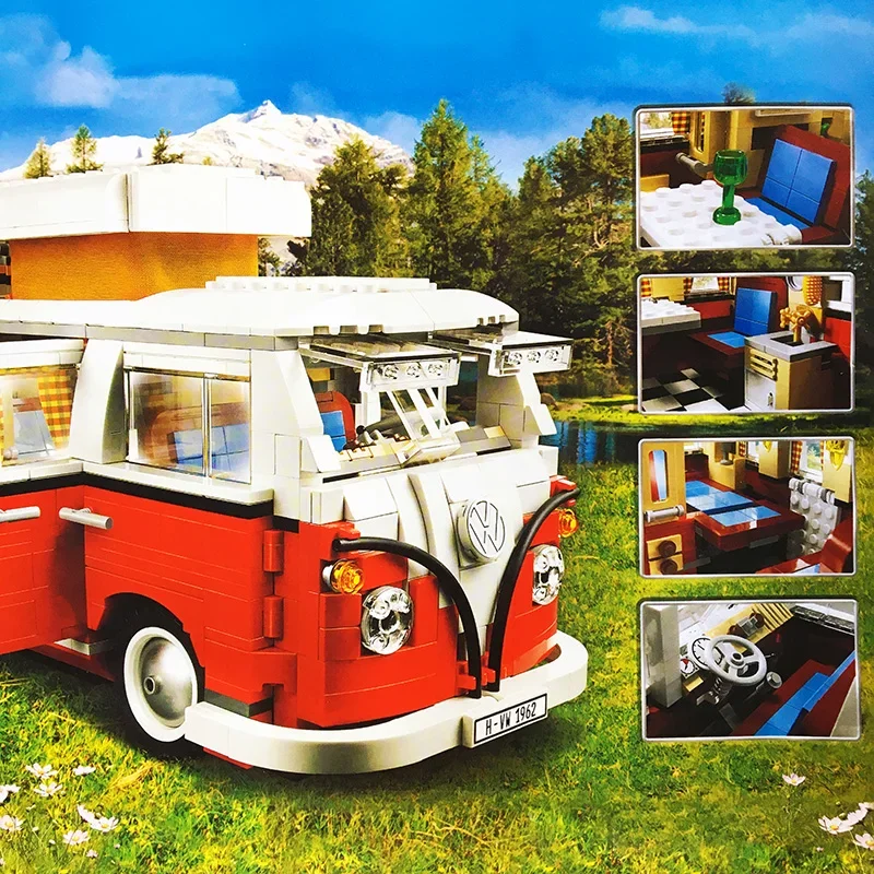 Строительные блоки в наличии Creator 10220 для кемпинга и автомобиля игрушки 1332 детей