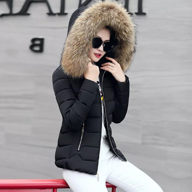 New2022 Female Long Jacket Woman Parka 2022 Coat Women Fake Fur Collar Warm Outerwear Down Jacket Winter Jacket Women Coat