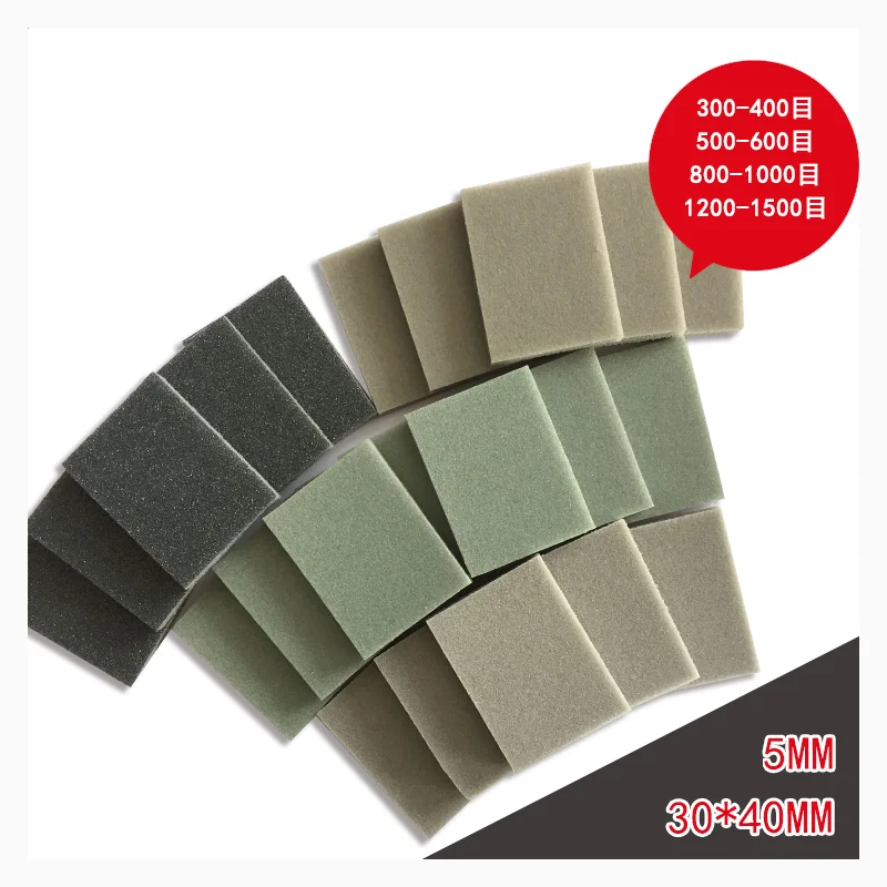 

30x40MM Mini Square Self-adhesive Flocking Sponge Sandpaper for Woodworking Furniture Paint Dry Wet Polishing Sandpaper