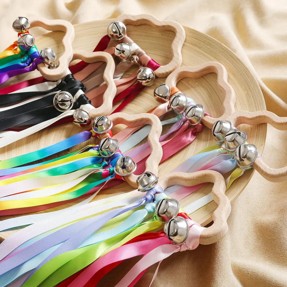 Монтессори стильная сенсорная игрушка без БФА Нетоксичная детская лента кольцо