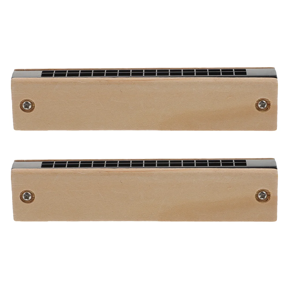 

2 Pcs Music Instrument Toys Children Children Plaything Musical Toy White Body Hamonica Harmonica Children Toys