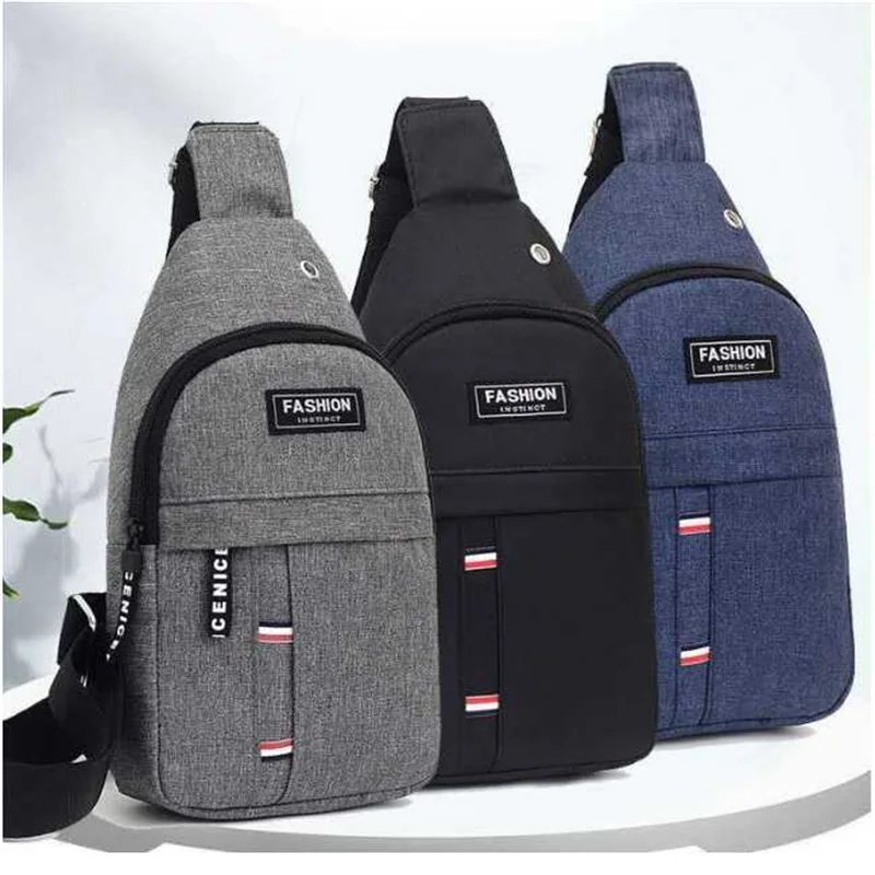 Chest Bag Men Crossbody Bag Wear-resistant Canvas Sports Mens Small Male Casual Slanted Shoulder Outdoor Satchel Back Pack Trav