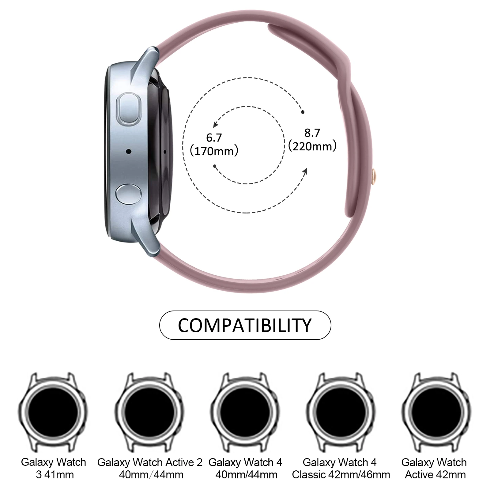 10Pcs/lot 20mm 22mm Silicone Strap For Samsung Galaxy Watch 4 3 5 Pro Active 2 Gear S3 Band For Huawei Watch GT 2/2e/3 pro Strap