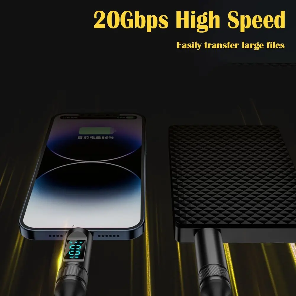 PD 100W USB 3.2 Type-C кабель 20 Гбит/с весна быстрая передача данных универсальный OTG