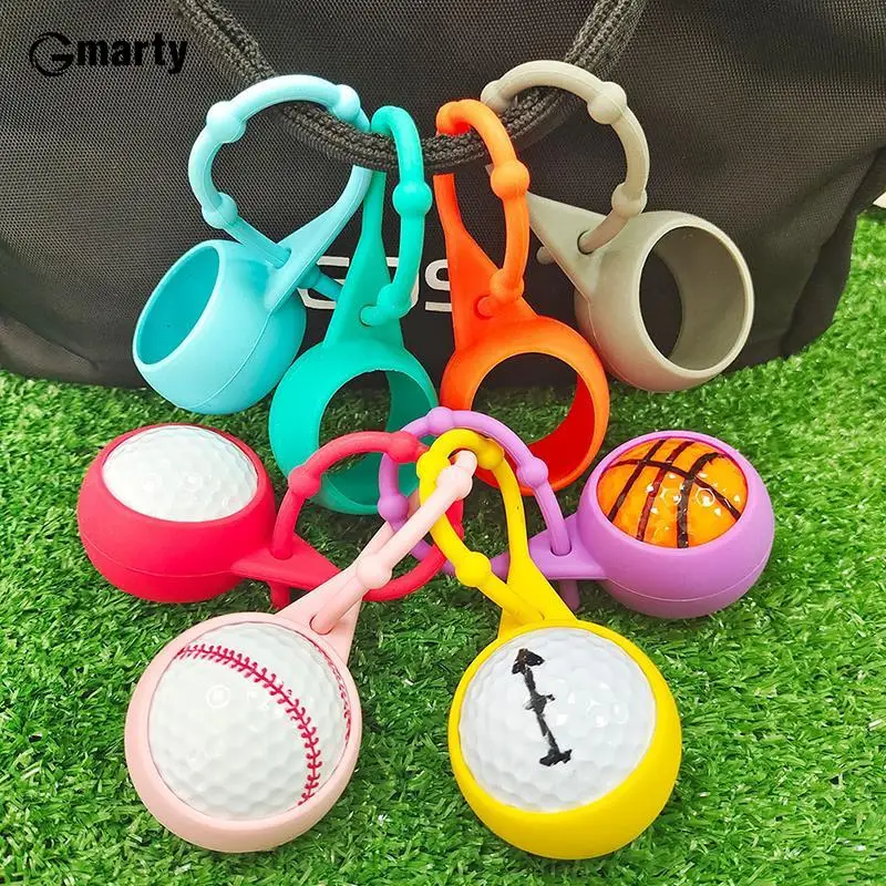 

Golf Silicone Ball Cover Golfing Storage Keyring Sleeve Bag Balls Holder Cover Outdoor Portable Golf Ball Protective Accessories