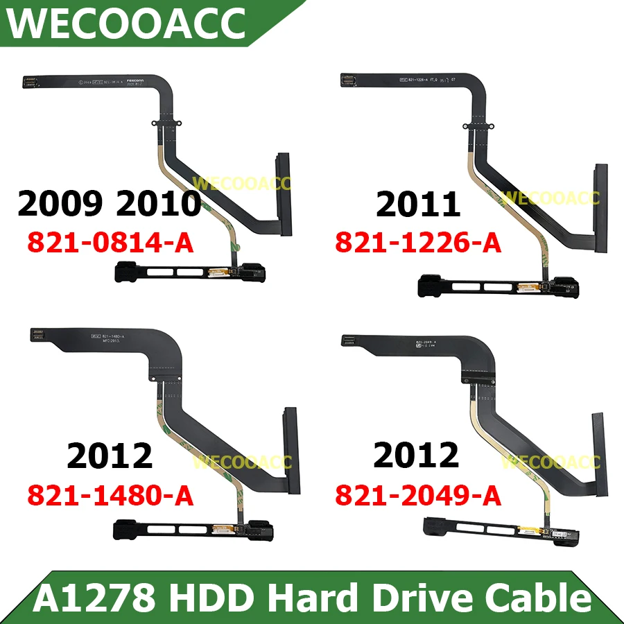 

New HDD Hard Drive Cable with Bracket For Macbook Pro 13" A1278 2009 2010 821-0814-A 2011 821-1226-A 2012 821-1480-A 821-2049-A