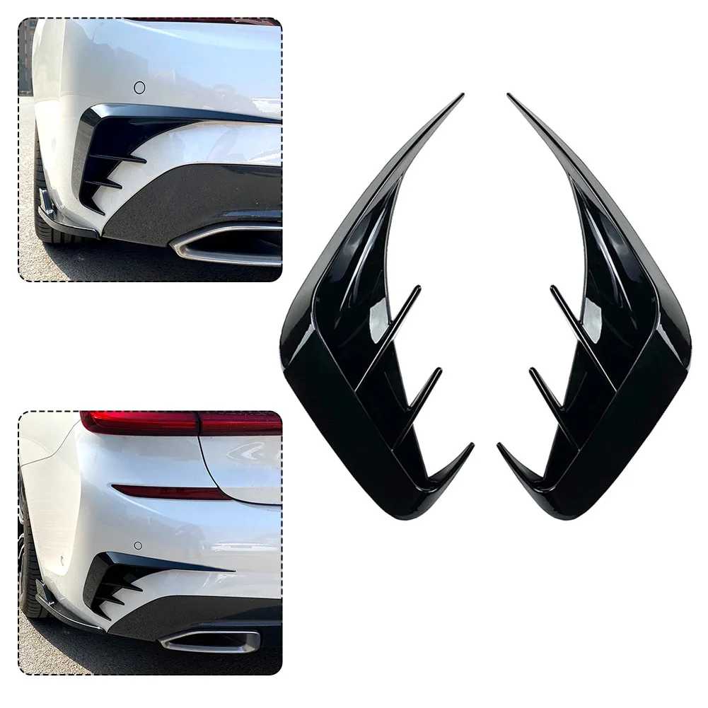

Brand New Rear Bumper Spoiler Rear Bumper Spoiler 2pcs Air Vent Lip Spoiler Side Outlet Cover Rear Bumper Trim