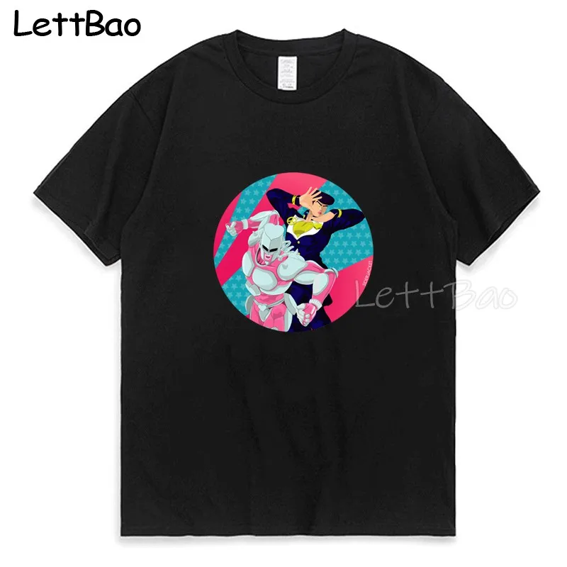 

The Unbreakable Diamond JoJo T Shirts Men Short Sleeve Casual Anime Japanese Manga Tshirt O-neck Cotton Tee Tops Grunge Clothes