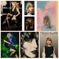 singer star taylors alison swift classic movie posters kraft paper sticker home bar cafe vintage decorative painting