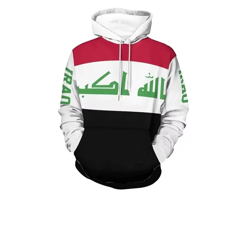 Флаг страны Ирака 3D толстовка из полиэстера крутая мужская и женская в стиле