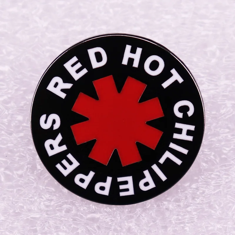 

Chili Peppers Rock Band Logo Jewelry Gift Pin Wrap Fashionable Creative Cartoon Brooch Lovely Enamel Badge Clothing Accessories