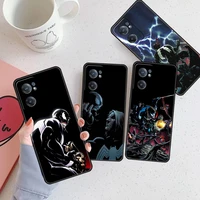 mobile phone case for oneplus 8t 7 9 10 pro nord 2 9r black shell 7t for oppo f19 a53 a93 5g a15 a52 cover marvel comics venom