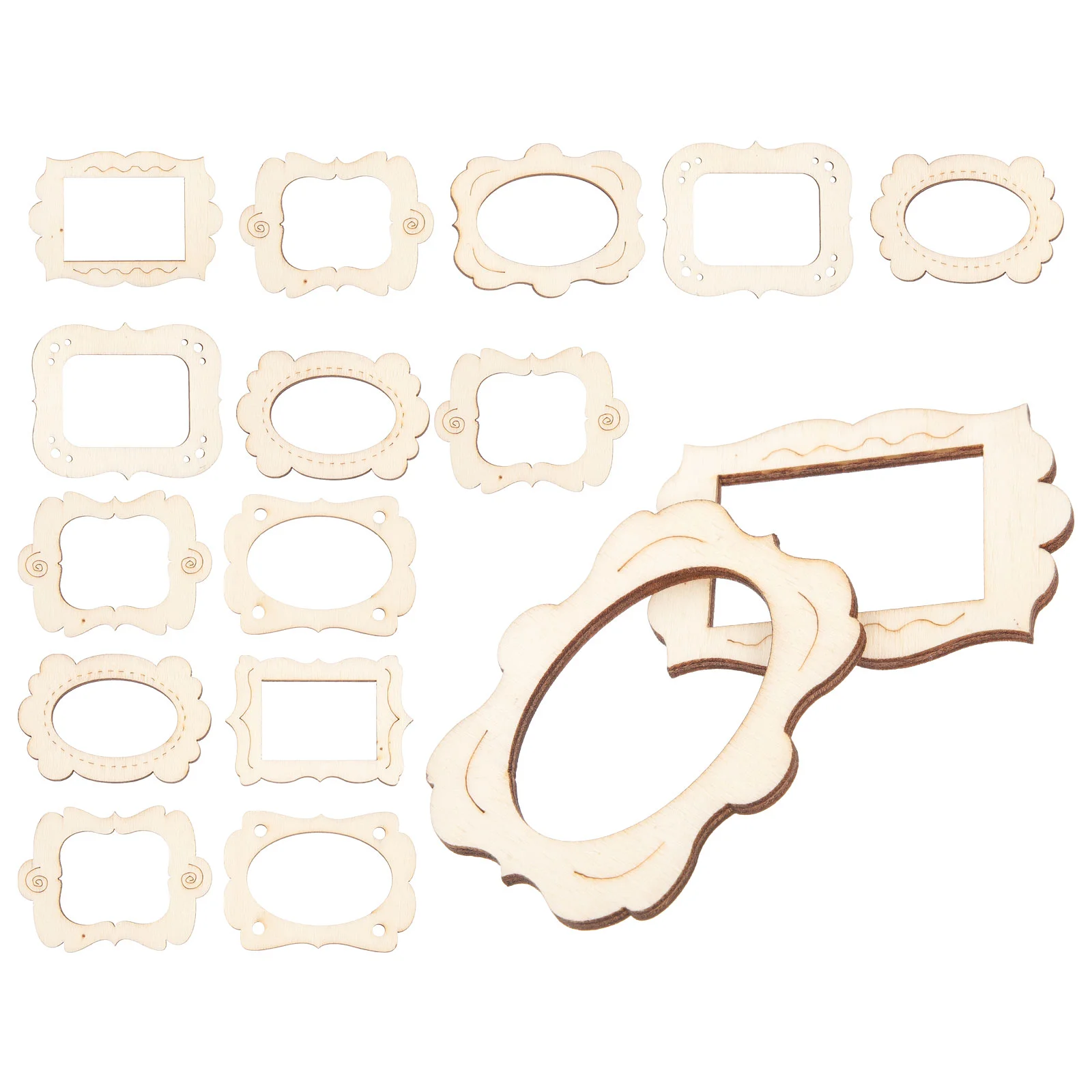 20 шт. фоторамка DIY кулон маленькие деревянные подвески моделирование