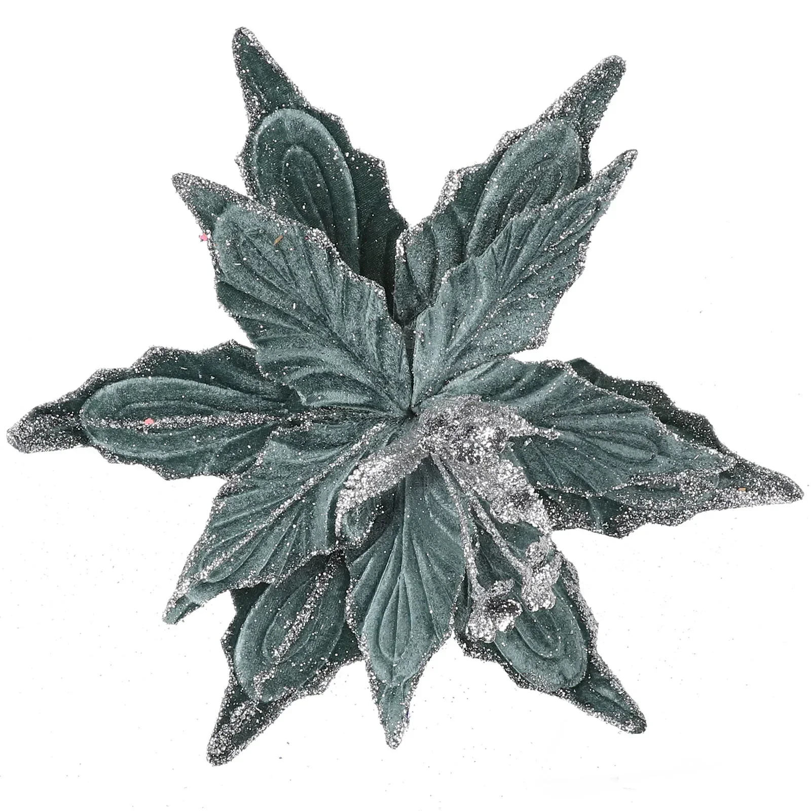 1 шт. 28 см рождественские цветы пуансета блестящий искусственный цветок