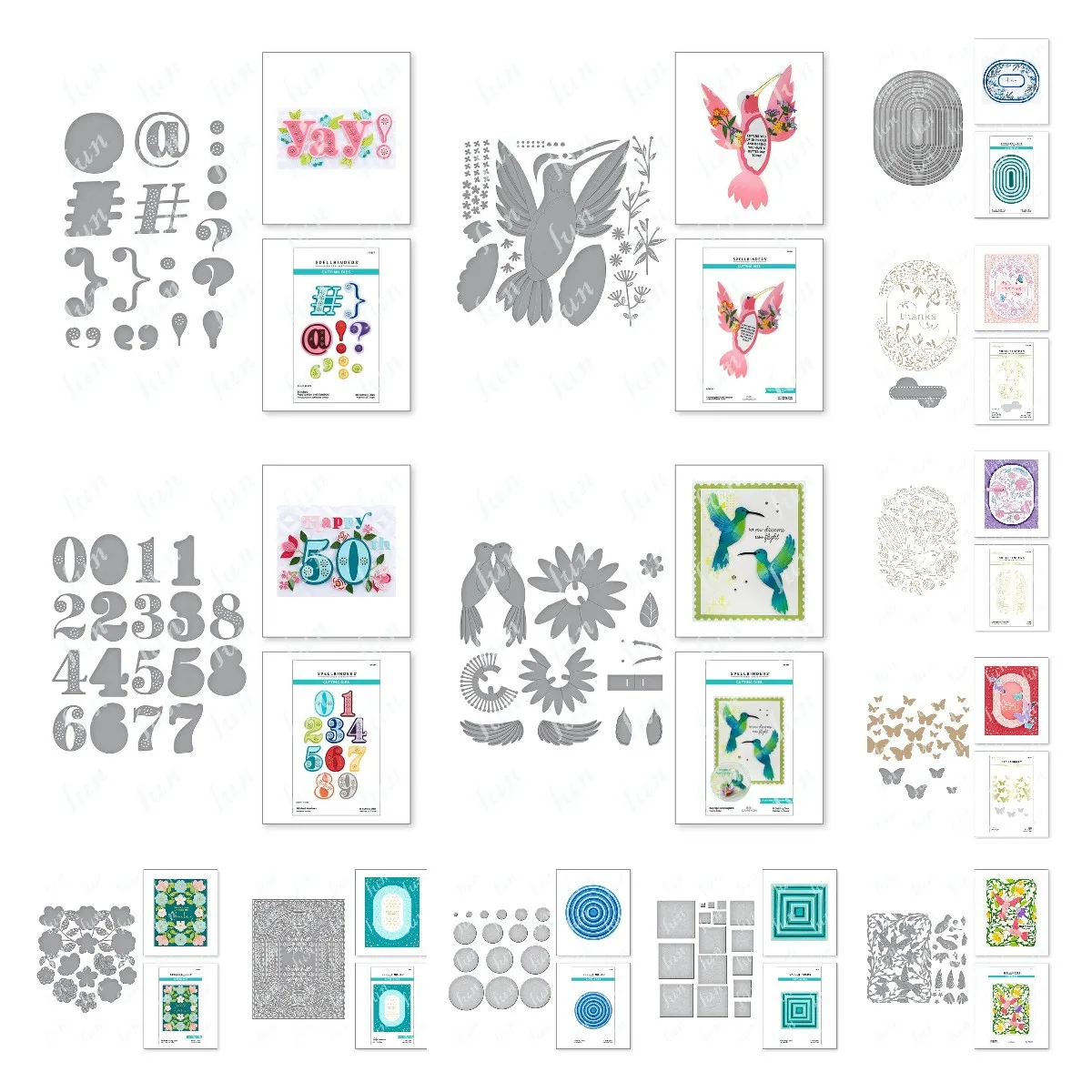 Floral Pop-up Hummingbird Hot Foil Plates and Dies Diy Handm