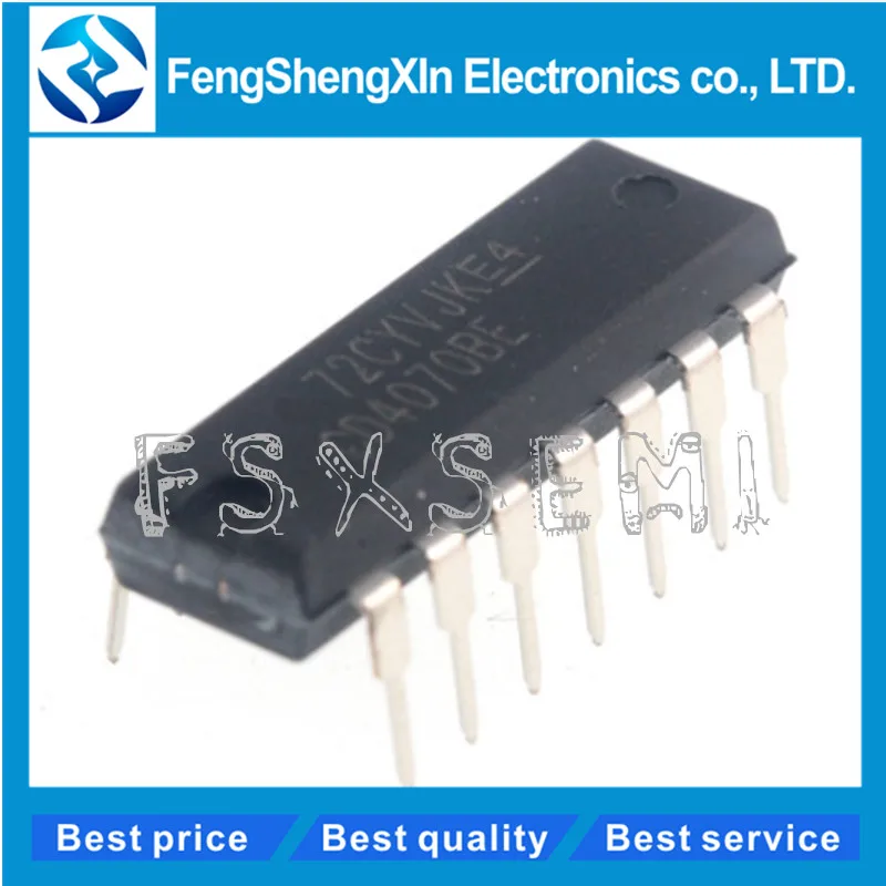 

100pcs/lot CD4070BE CD4070BD CD4070 DIP-14 CMOS Quad Exclusive-OR and Exclusive-NOR Gate IC