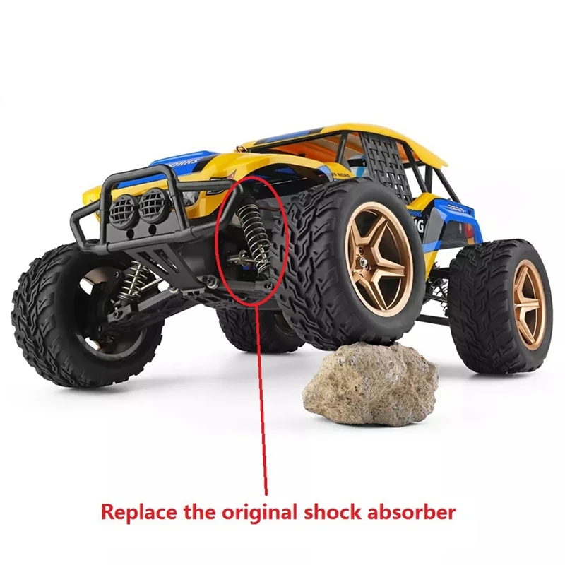 

8PCS Metal Oil Filled Front & Rear Shock Absorber Damper For Wltoys 12402-A A323 12409 1/12 RC Car Parts,Blue & Yellow