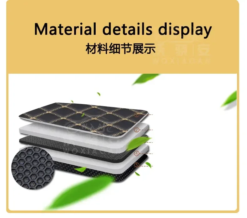 Для DFSK Fengon 7 полностью закрытый коврик для багажного отделения противоскользящий