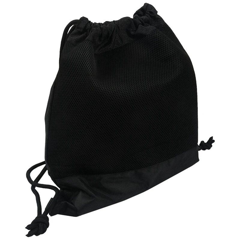 

2X Outdoor Women Men Nylon Black Ultralight Backpack Football Basketball Bag String Drawstring Sport Bags(Big)