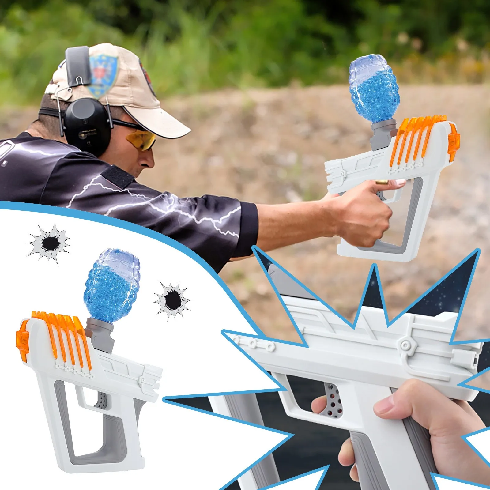 

Party Set Fun Electric Gel Ball Belt Hydrogel Balls High Performance Gel Shooting Backyard Outdoor Activities Shooting Game Toy