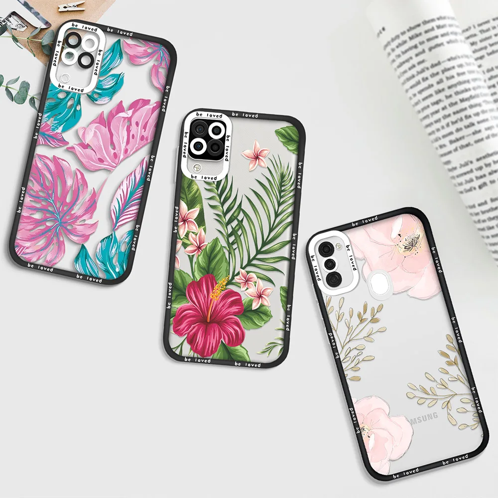 

Flowers and Plants Fundas for Samsung Galaxy A11 A12 A71 A21S A32 4G A52 A52S A53 5G A72 S22 Plus Ultra Transparent Case