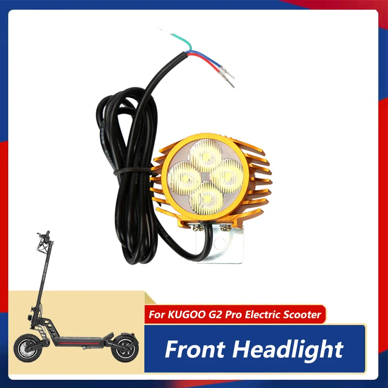

Headlight for KUGOO G2 Pro Electric Scooter Skateboard Handlebar Lamp Front Head LED Light Modification Replacement Parts