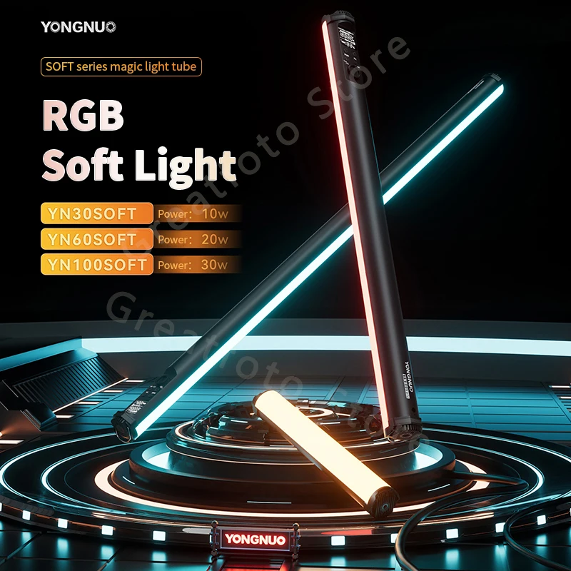 Yongnuo Handheld Ice Stick LED RGB Video Light Controlled by Phone App Camera LED Light Photography 10 Kinds of Stick Lights