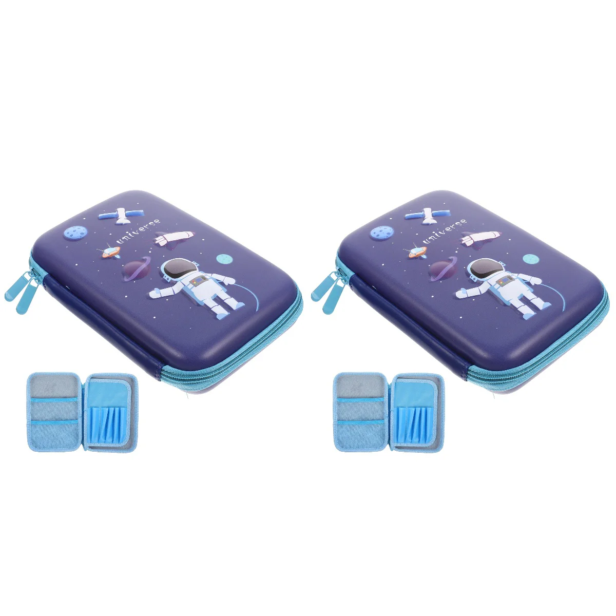 

2pcs Multi-Function Stationery Case Large Capacity Handheld Storage Bag